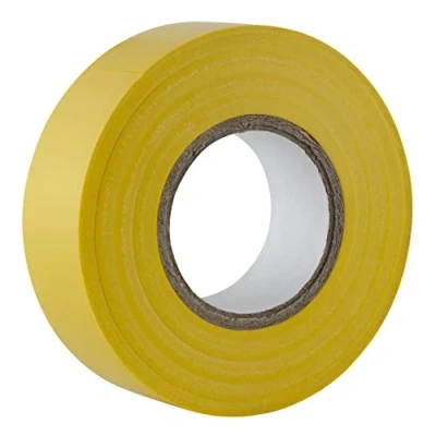 Imagen de Gocableties Cinta aislante amarillo de 19 mm x 20 m para instalaciones eléctricas Autoadhesiva y resistente proteger, agrupar reparar cables 1 Rollo