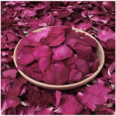 Imagen de 200g Pétalos de Rosa Secos Naturales Flor Real Pétalo Roja Seca para Pies Baño Cuerpo SPA Boda Confeti Hogar Fragancia DIY Artesanías Accesorios Manualidades Biodegradables