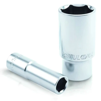 Imagen de TOPTUL BAEE1220 Piezas insertables de llave cubo 3/8 hexagonal DIN 3124 20 Acero cromo vanadio Larga