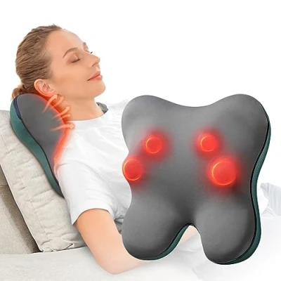 Imagen de Bob and Brad EZBack Masajeador Cervical y Espalda con Calor, Cojín de Masaje Shiatsu Cuello Cintura, Hombros Espalda, para Relajación Fatiga el Hogar la Oficina