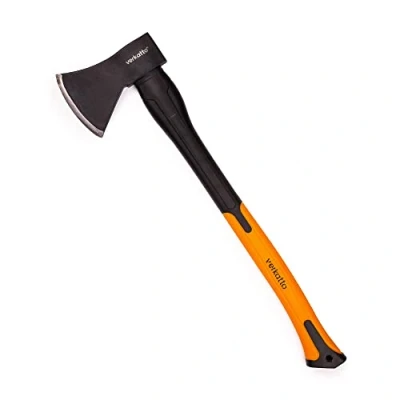 Imagen de Mivos Hacha para Cortar 1000 g con Mango de Fibra Vidrio y Hoja Acero al Carbono Longitud 62 cm Universal Partir Procesar Madera Jardín Bosque