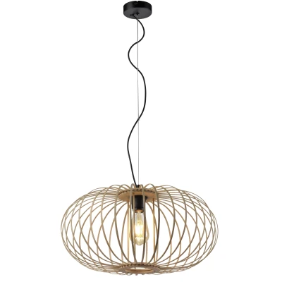 Imagen de JUST LIGHT. Lámpara colgante Racoon con pantalla de madera