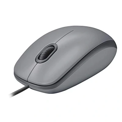 Imagen de Logitech M110 Wired USB Mouse, botones silenciosos, diseño cómodo de uso completo, ambidiestro PC / Mac Laptop Gris