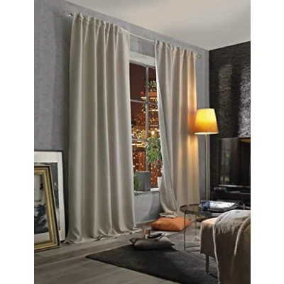 Imagen de HOMEbasics Cortina acústica Uni ACUSTICO Protección contra Ruido, Calor, frío y Corrientes de Aire + oscurecimiento Naturaleza 225 x 135 cm
