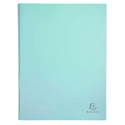 Imagen de Exacompta 88260E 1 Protector de documentos Aquarel 20 bolsillos cristal liso 40 vistas para A4 tamaño 24 x 32 cm cubierta polipropileno semirrígido 5 colores pastel aleatorios