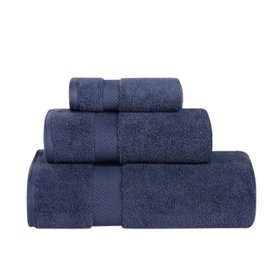 Imagen de Superior Juego de Toallas sábana baño, suavísimas y absorbentes, algodón, Color Azul Medianoche, 2