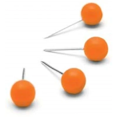 Imagen de NOBO 1905329 Chinchetas para tableros (100) color naranja