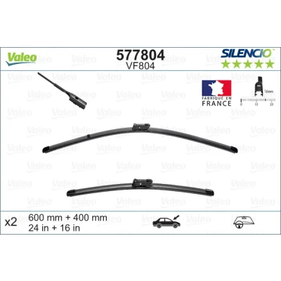 Imagen de Limpiaparabrisas Valeo Silencio X.trm 577804 delante Sin marco sujeción por perno SKODA: Fabia III Hatchback, Familiar