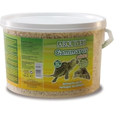 Imagen de Arquivet Gammarus Sticks Comida Tortugas palitos Alimentación Natural para acuáticas Alimento Completo de Agua Flotante 780 gr 7.500 ml