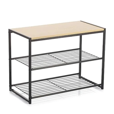 Imagen de Arcoroc Vinthera Moa Mueble Auxiliar Acero Y Madera 60x30x44,5cm