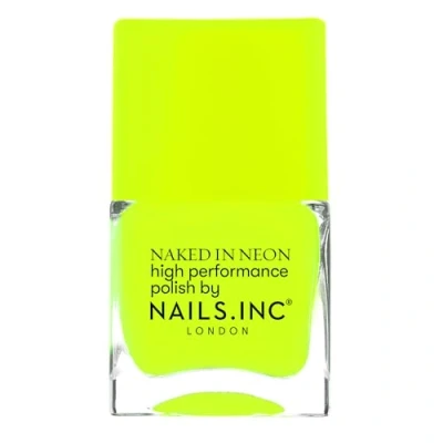Imagen de Nails Inc Pintauñas SUNLIGHT SQUARE Neon Amarillo Neón Pastel Fórmula de larga duración y acabado brillante Cruelty Free fácil aplicar Manicura perfecta, estética uñas a la moda