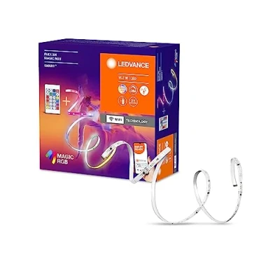Imagen de LEDVANCE SMART+ WIFI FLEX 3M LED Streifen, weiß, 15W, 350lm, dimmbar, dynamisches Magic RGB Lichteffekt, individuelle Lichtfarbenwahl, App steuerbar, lange Lebensdauer, einfache Montage, IP20