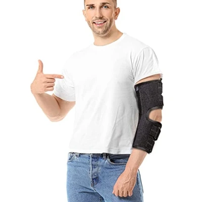Imagen de Codera para Síndrome del Tubo Codo,Férula Ajustable Codo Izquierdo y Derecho,Inmovilizador Postoperatorio Estabilizador Médico,para de Tenista,Codo Golfista,Artritis,Tendinitis S/M