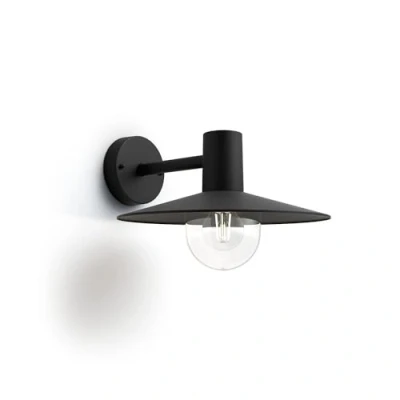 Imagen de Philips Lighting 1738230PN Aplique de exterior, Casquillo E27, 42 W, Aluminio, Color Negro