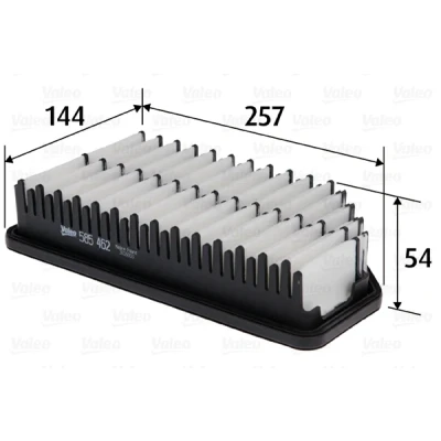 Imagen de VALEO 585462 Filtro de aire 53 144 257 Cartucho filtrante KIA: SOUL I, RIO 3, 2, HYUNDAI: Veloster, ACCENT 4, 4 Stufenheck