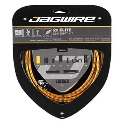 Imagen de Jagwire 2X Elite Link Shift Kit de Tubos y Cables Cambio para Adultos, Unisex, Color Dorado, Talla única