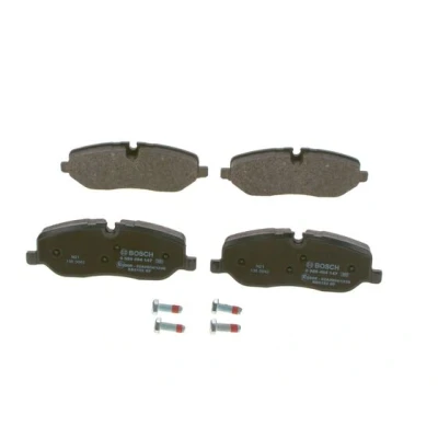 Imagen de BOSCH 0 986 494 147 Juego de pastillas freno Low Metallic con instrucciones montaje, Chapa antichirridos, tornillos