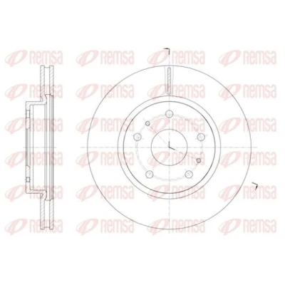 Imagen de REMSA 61423.10 Disco de freno Eje delantero 279,8, 279,8 22 5 ventilado SUZUKI: SX4 I Hatchback