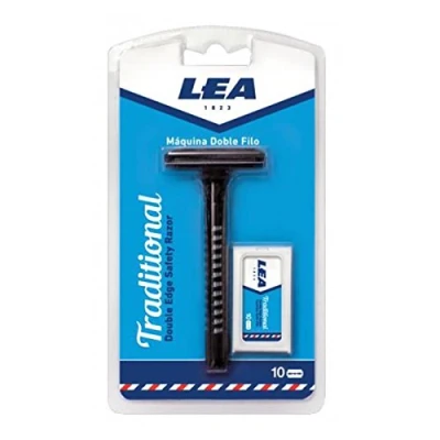 Imagen de Lea Traditional Maquinilla Afeitar y 10 Recambios 100 gr, 1