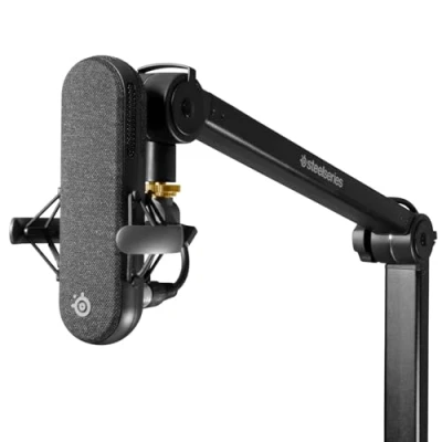 Imagen de SteelSeries Alias/Alias Pro brazo de soporte — para gaming, streaming y podcast rotación 360 pinza escritorios con diseño tijeras plegables adaptadores 3/8&quot; 5/8&quot;