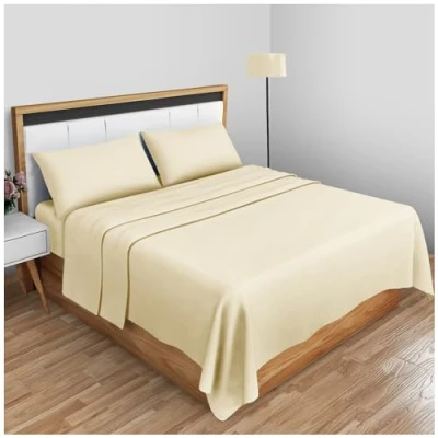 Imagen de GC GAVENO CAVAILIA Sábanas encimeras de fácil Cuidado y no Necesitan Planchado, Antiarrugas, Resistente al Encogimiento, Calidad Hotel, Color Crema