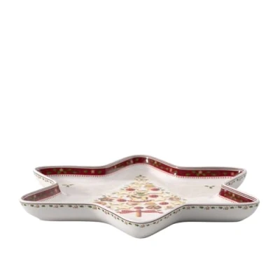 Imagen de Villeroy &amp; Boch Winter Bakery Delight Bol En Forma de Estrella Grande 37.5 x 33 cm, Porcelana, Multicolor, 37,5x33x5 cm