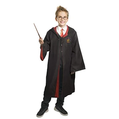 Imagen de Ciao Harry Potter Deluxe Disfraz niño Original (Talla 7 9 años) con Emblema Bordado y Varita, Multicolor, (11728.7 9)