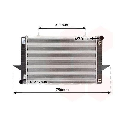 Imagen de VAN WEZEL 59002092 Radiador, refrigeración del motor Aluminio 590 388 35 Aletas soldadas VOLVO: 850 Berlina, S70, C70 I Coupé