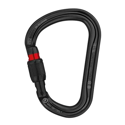 Imagen de Petzl Mosquetón De Aluminio Asimétrico Gran Capacidad William Screw Lock Negro