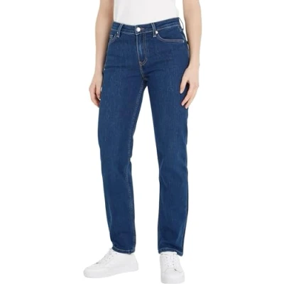 Imagen de Tommy Hilfiger Classic Straight RW WW0WW40648 Pantalones de Mezclilla, Denim (Kai), 26W / 32L para Mujer