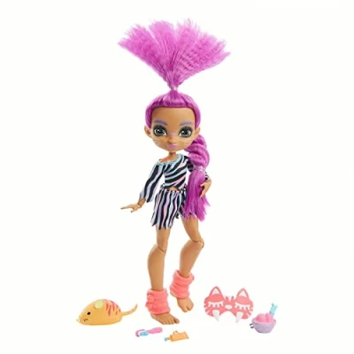 Imagen de Cave Club Roaralai Fiesta de Pijamas Muñeca con Moda para Dormir y Accesorios Juguete (Mattel GTH02)