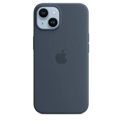 Imagen de Apple Funda de silicona con MagSafe para el iPhone 14, Azul tempestad