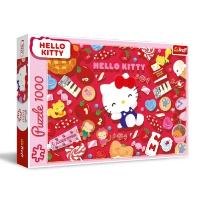 Imagen de Trefl Hello Kitty Puzle de 1000 Piezas Rompecabezas navideño, para Adultos y niños a Partir 14 años, Multicolor (10920)
