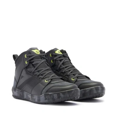 Imagen de Dainese Suburb D WP Shoes, Zapatos Impermeables para Moto Hombre, Negro/Camuflaje/Amarillo Ácido, 41 EU