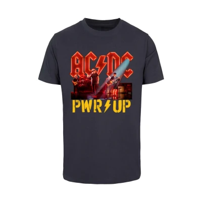 Imagen de Merchcode ACDC Pwrup Stage Lights Camiseta estampada, Hombre, Talla: XL, Navy