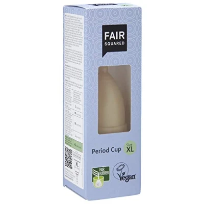 Imagen de FAIR SQUARED Copa mestrual de Látex 100% Natural FSC XL. 20 ml, Negro, Talla Única