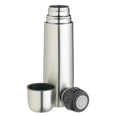 Imagen de MasterClass termo de acero inoxidable, aislante para alimentos y bebidas frías calientes, plateado negro, 300 ml capacidad, caja regalo, 10 años garantía, 1 unidad