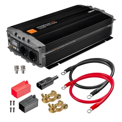 Imagen de OSRAM POWERinvert Pro Pure Sine Wave Inverter, convertidor de Onda sinusoidal Pura, 24V DC 2000W, OEINVPB20, para Necesidades energéticas aisladas la Red