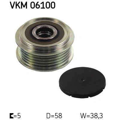 Imagen de SKF VKM 06100 Rueda Libre Alternador 38,3 TOYOTA: RAV4 II SUV, Corolla IX Hatchback, Berlina