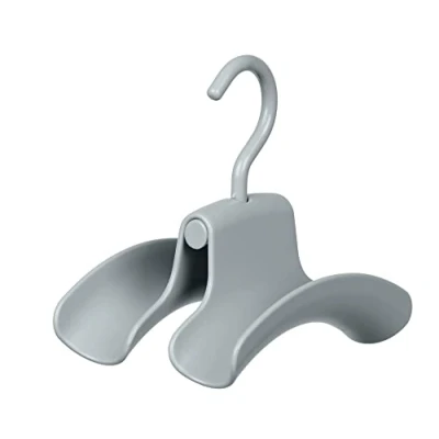 Imagen de WENKO Colgador de Bolsos Herkules, 3 Piezas Juego Unidades Ganchos Dobles para Mano, guardarropa Gris