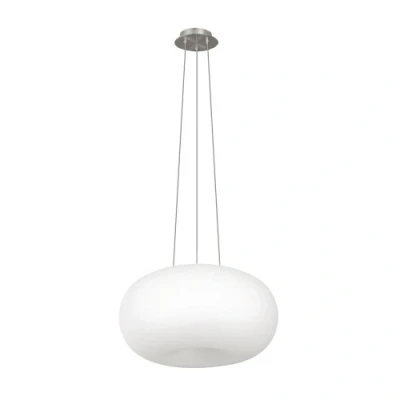 Imagen de Eglo 86815 iluminación de techo Níquel E27, Lámpara, Níquel, Dormitorio, Cocina, Salón, Alrededor, Cepillado, Vidrio, Acero, IP20