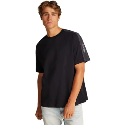 Imagen de Calvin Klein Jeans LOGO TAPE TEE Camiseta estampada, Hombre, Talla: Medium, Black