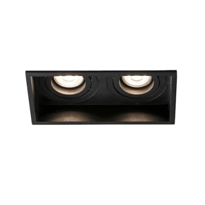 Imagen de Faro Barcelona 40127 HYDE Lámpara empotrable negro cuadrado orientable 2L