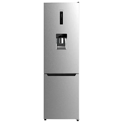 Imagen de Cecotec Frigorífico Combi 2 Puertas con Dispensador de Agua Bolero CoolMarket 322 WD Inox D. L, Altura 185 y 60 cm Ancho, Bajo Consumo, Motor Inverter Plus, Total No Frost