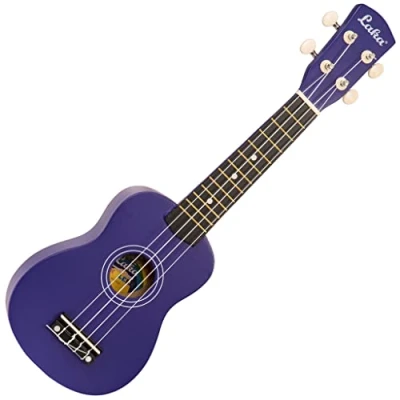 Imagen de Laka Rainbow Series Ukelele soprano y bolsa de transporte, color índigo