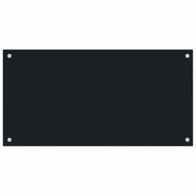 Imagen de vidaXL Protector Salpicaduras Cocina Vidrio Templado Negro 80x40cm Protección Herramientas Accesorios Grasa al Cocinar Fiable Práctico
