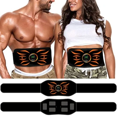 Imagen de LEMENG Electroestimulador Muscular, EMS Abdominales Cinturón, Estimulador Muscular Abdominales, Masajeador Eléctrico Cinturón con USB Recargable, Ejercitador del Abdomen/Brazo/Piernas/Cintura