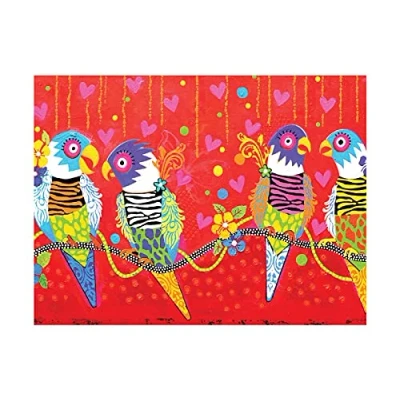 Imagen de Maxwell &amp; Williams Love Hearts Paño de Cocina con Diseño Tigres 100% Algodón, 50 x 70 cm Turquesa