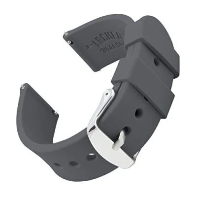 Imagen de Archer Watch Straps Correas Reloj Silicona de Liberación Rápida para Hombre y Mujer (Gris Grafito, 18mm)