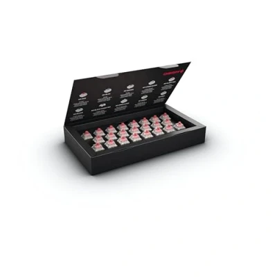 Imagen de CHERRY MX RGB SILENT RED Switch Kit, 23 interruptores mecánicos para teclado DIY, Hot Swap o Gaming, lineal sin clic, suave y silencioso